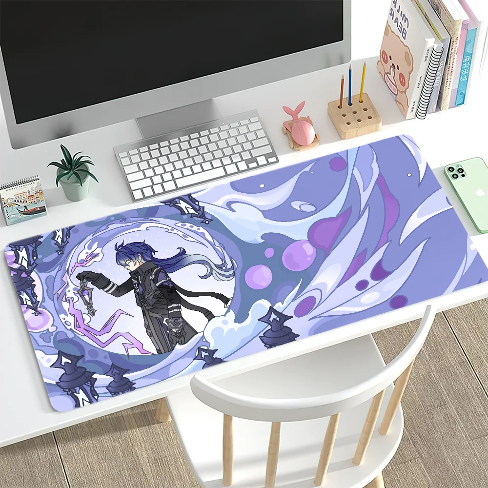 New Genshin Impact Nodkrai Varesa Mouse Pad Desk Mat Large Non-slip Anti-fray Keyboard Ergonomic Office Rubber PC Home Custom