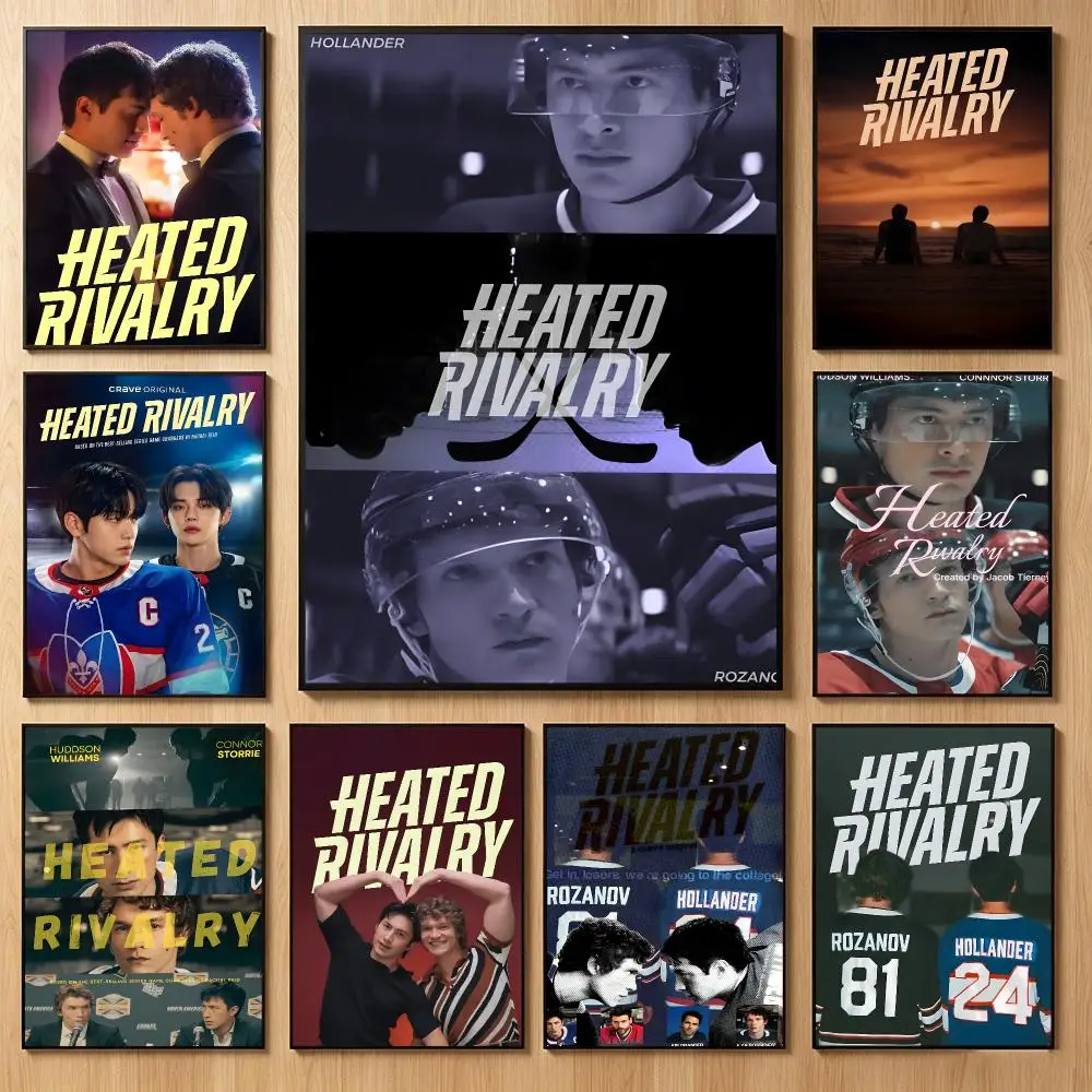 Romantic-Drama Novel H-Heated Rivalry Poster Classic Self-Adhesive PP Wall Sticker for Living Room Bar Decor Gift