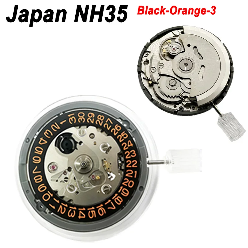 giappone-nh35-movimento-meccanico-automatico-modificato-alle-3-24-gioielli-orologio-ad-alta-precisione-sostituzione-calendario-nero-carattere-arancione