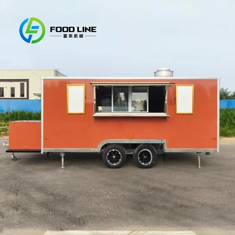 

Mobile Concession Food Trailer with Full Kitchen for Cocktail Coffee Bar Hot Dog Burger Pizza Catering Business Customized