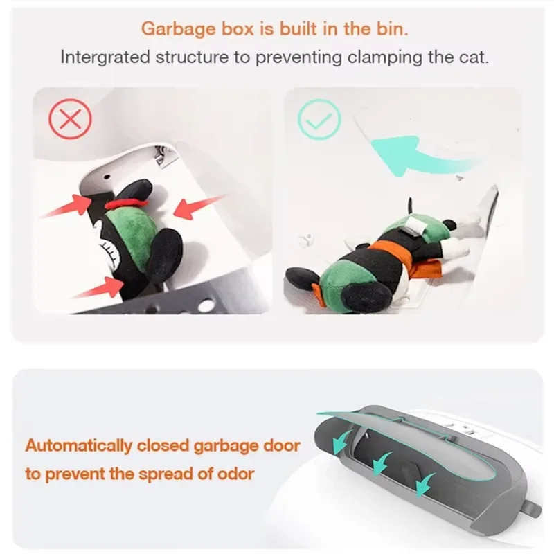 Modern Abs Plastic Cat Automatic Self Cleaning Litter Box for Cats, Smart Cat Litter Box