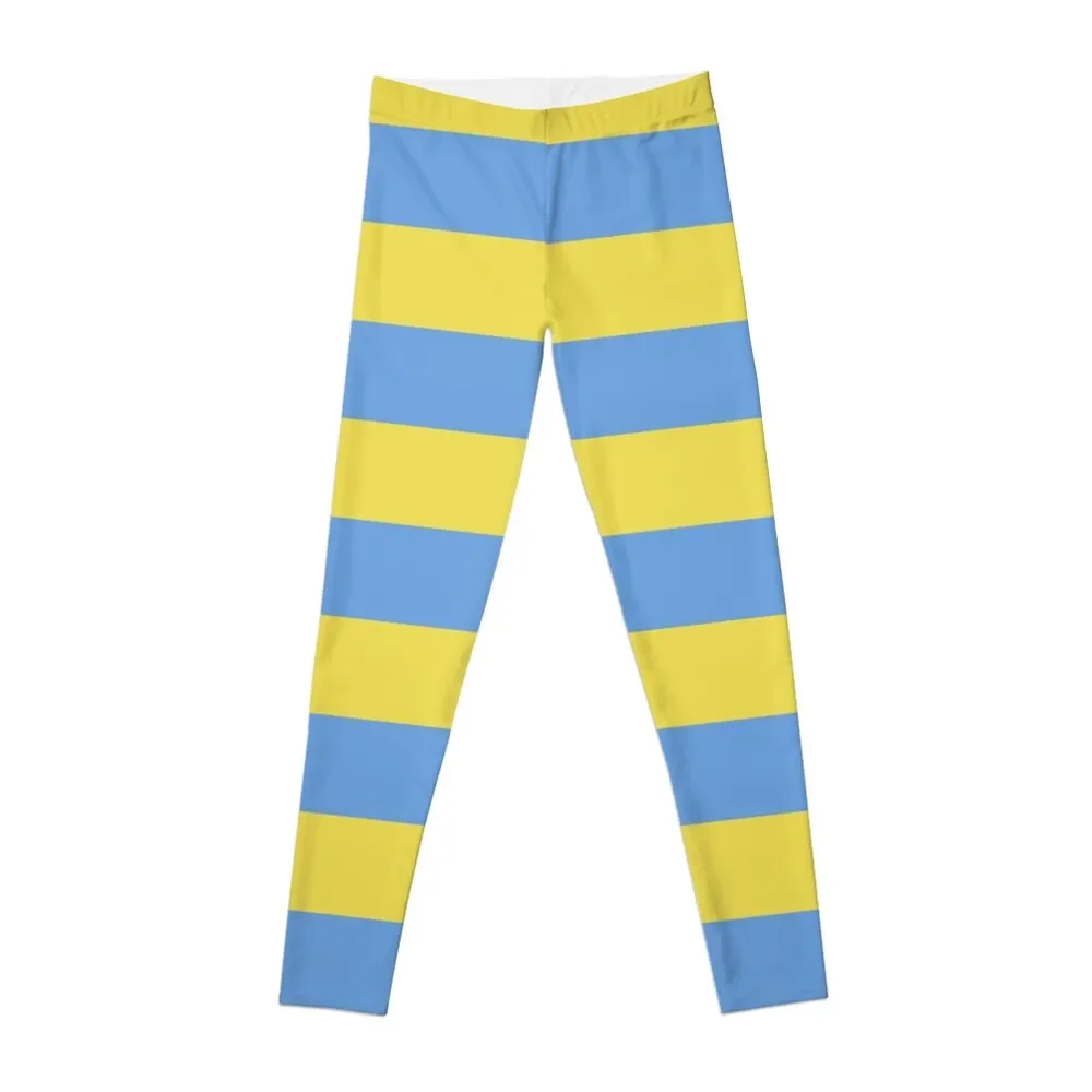 

Yellow and Blue Stripes Leggings Fitness clothing sports for gym legging pants raises butt Women's fitness Womens Leggings