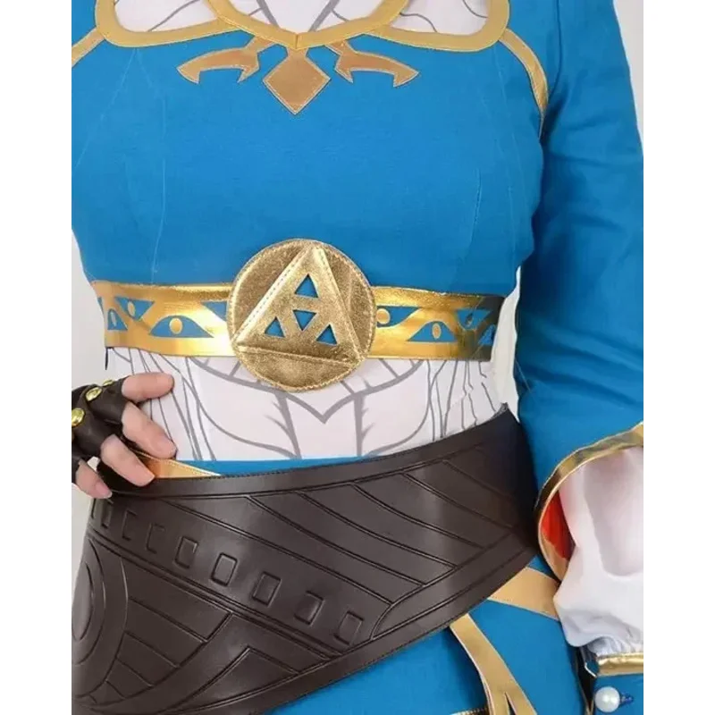 ชุดคอสเพลย์เจ้าหญิงอนิเมะสำหรับผู้หญิง CyMiccostumes ชุดแฟนซีฮาโลวีนสำหรับผู้หญิง เสื้อสีน้ำเงิน