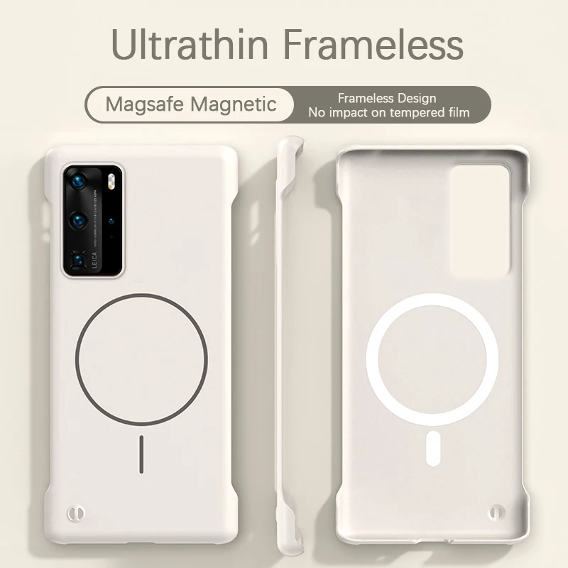 Magnetic Phone Case for Huawei P40 Pro Plus Pro+ P40Pro 5G Funda Hard Camera Protection Original Shockproof Frameless Back Cover view 6
