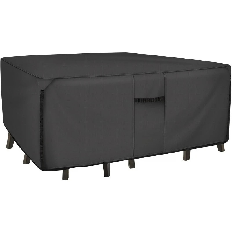 

600D Tough Canvas Heavy Duty Rectangular Patio Table and Chair Cover - Waterproof Outdoor General Purpose Furniture Cov