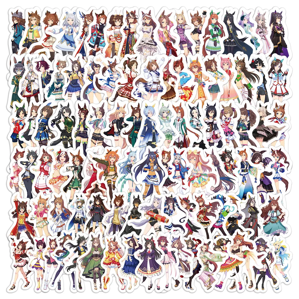 10/50/100 قطعة Umamusume ملصقات ديربي جميلة Kawaii أسبوع خاص الكتابة على الجدران أنيمي ميمي الشارات الاطفال اللعب الثلاجة المحمول الغيتار الدراجة #1