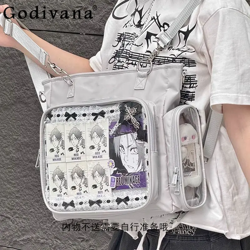 

Japanese Style Original Lolita Daily Pain Bag Versatile Student Cute Doll Bag Large Capacity Commuter Shoulder Bag for Women