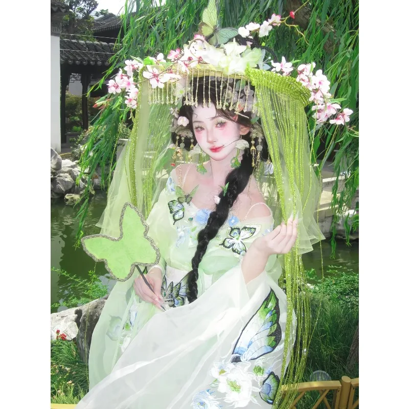 jupe-hezi-a-broderies-lourdes-style-dynasties-du-nord-et-du-sud-avec-element-han-papillon-pour-hanfu-feerique-quotidien-d'ete