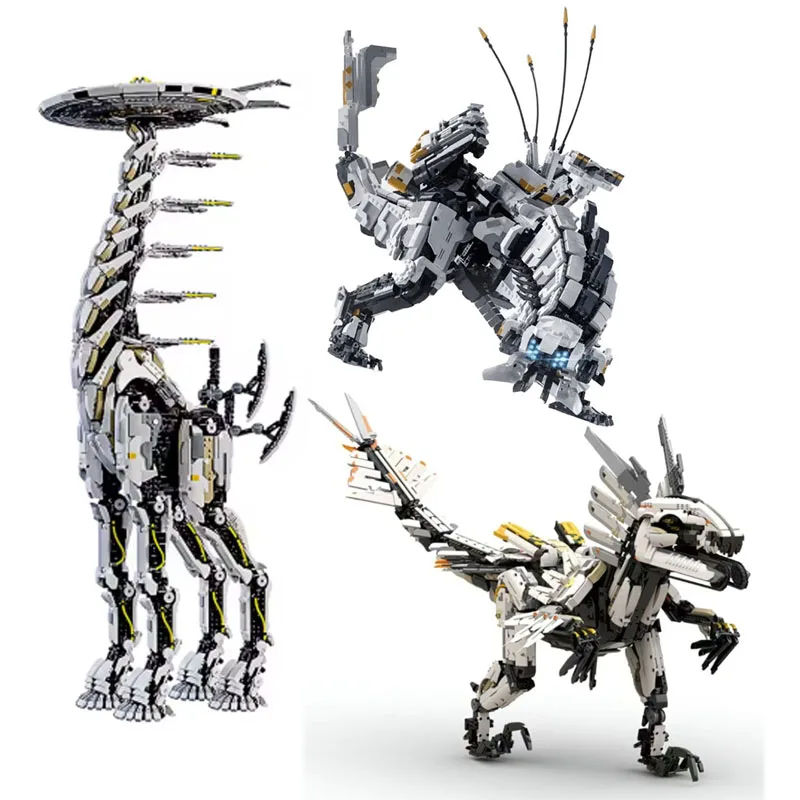 В наличии НОВЫЙ MOC Horizons Dawn Game Claw Monster Длинная шея Mecha Beast Зуб Строительные блоки Механические кирпичи-жирафы Monster