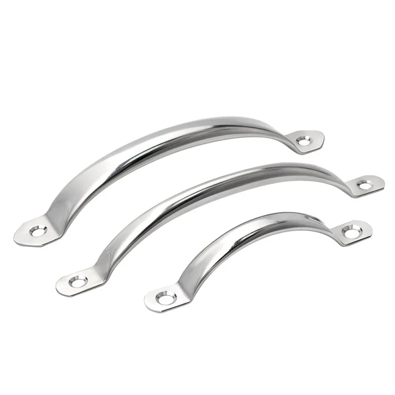 10Pcs Stainless Steel Utility Door Pulls Handles, Cabinet Drawer Hardware Hollow Handles Pull for Tray Board Kitchen Furniture