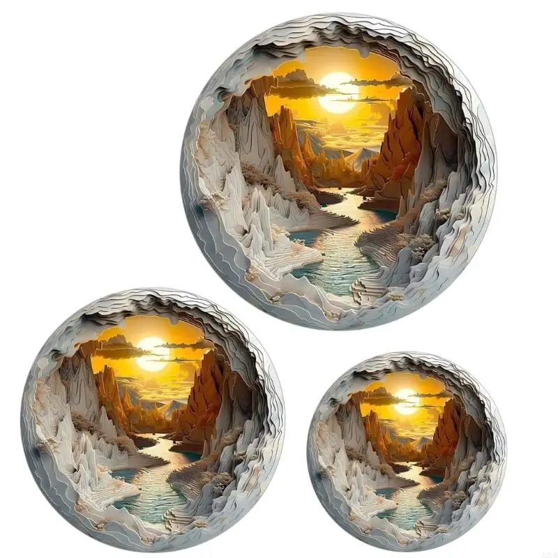 3D Wooden Cave Puzzle For Adults Unique Handmade Art Craft With Intricate Design And Natural Texture Artistic Home Decor A2UB