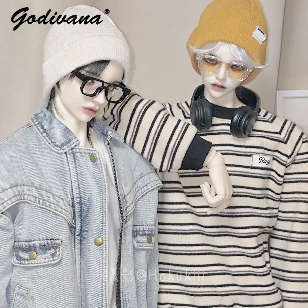 1/3 Large 1/3 Bjd Doll Glasses Fashion Square Doll Eyeglasses Retro Tinted Lens Glasses Prop for Id75 Mdd Doll Photo Shooting
