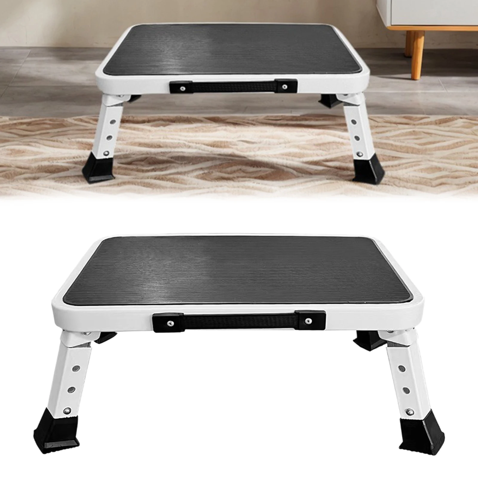 

1 Step Foldable Lightweight Step Stool with Wide Pedal Collapsible Folding Step Stool Ladder Stool for Household Garage Storage