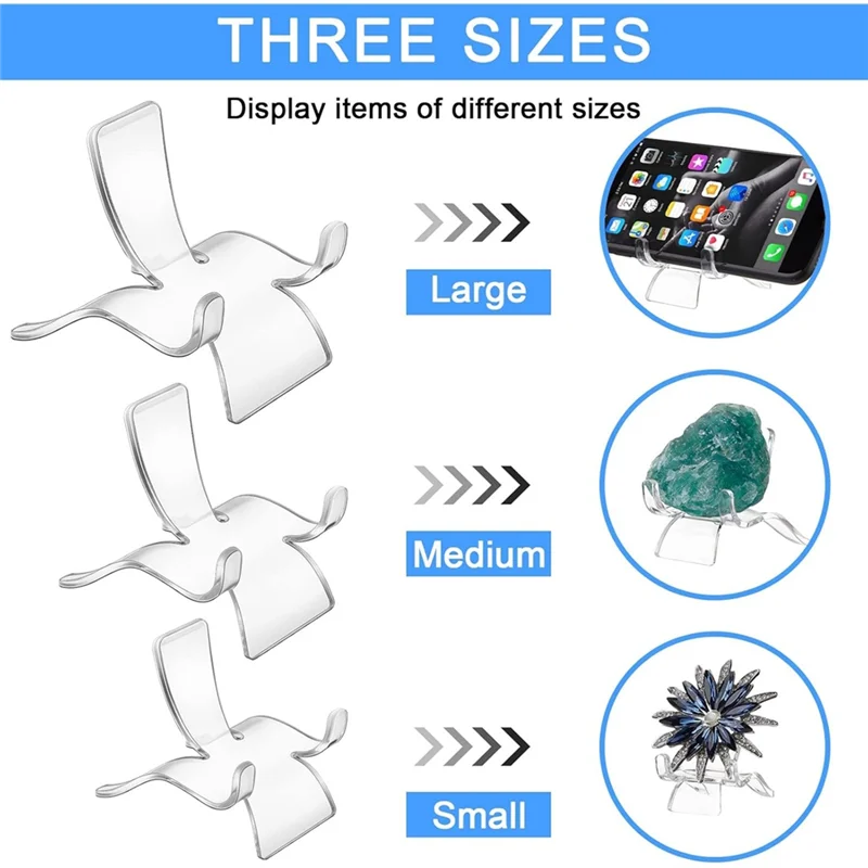 

【Clearance Sale】72Pcs Rock Display Stand,3 Sizes Crystal Stands For Display Sphere Acrylic Crystal Holder For Stones Rock Geodes