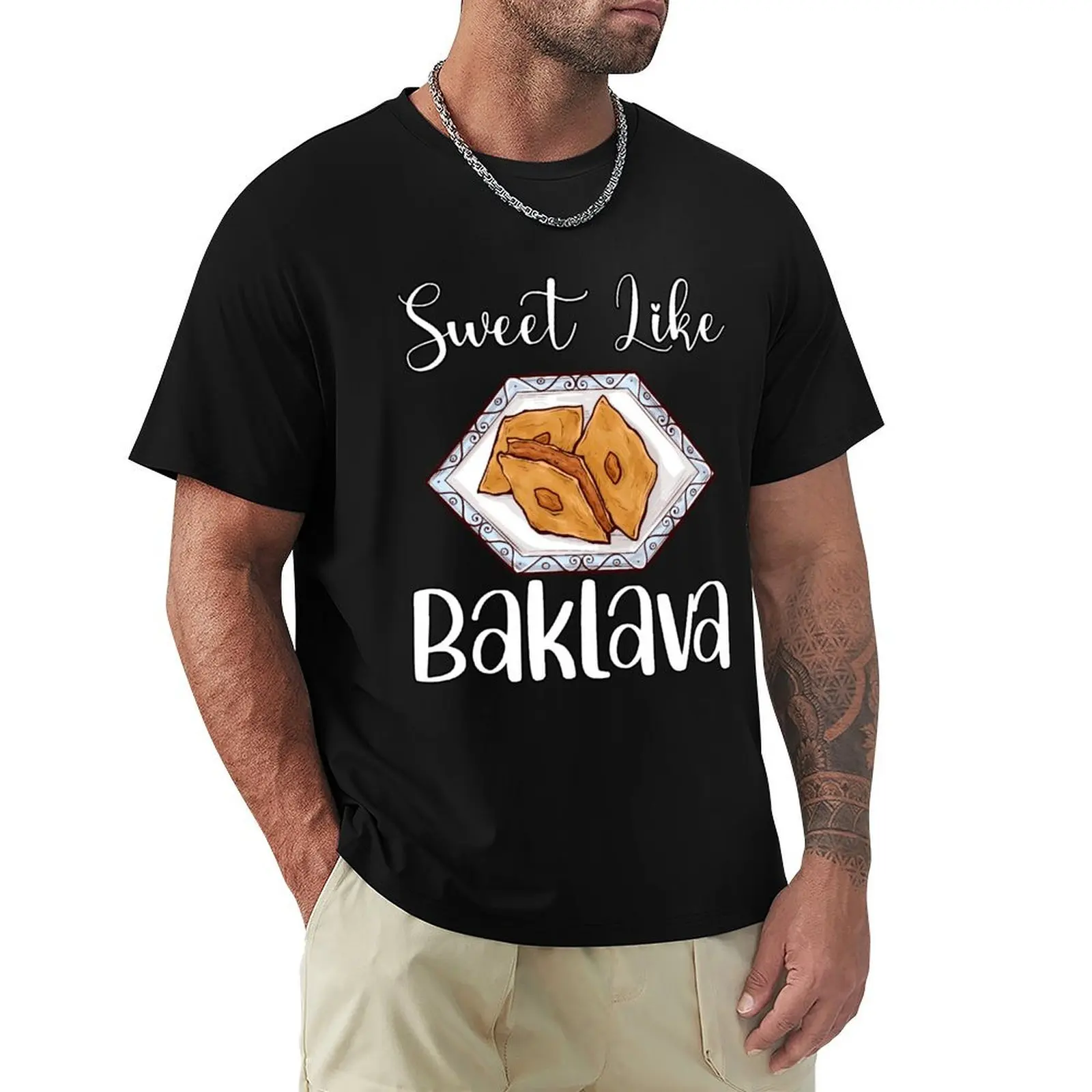 Camiseta deportiva básica que absorbe la humedad, con diseño de Baklava, postre dulce, comida turca y griega