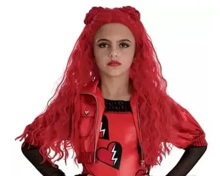 The Rise of Red Anime Descmot4 Cosplay Perruques pour Enfants et Adultes, Accessoires de ixd'Halloween pour Femmes et Bol