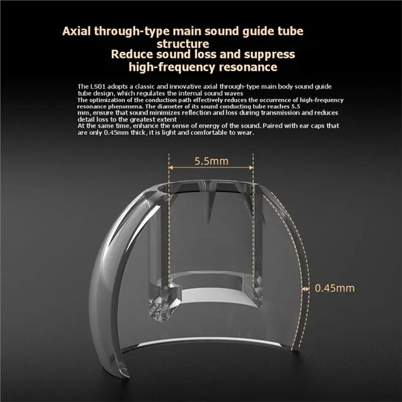 A23F-Silicone Ear Tips For KZ LS01, High-Elasticity Earphone Earbuds Tips Comfort Replacement Eartips view 6