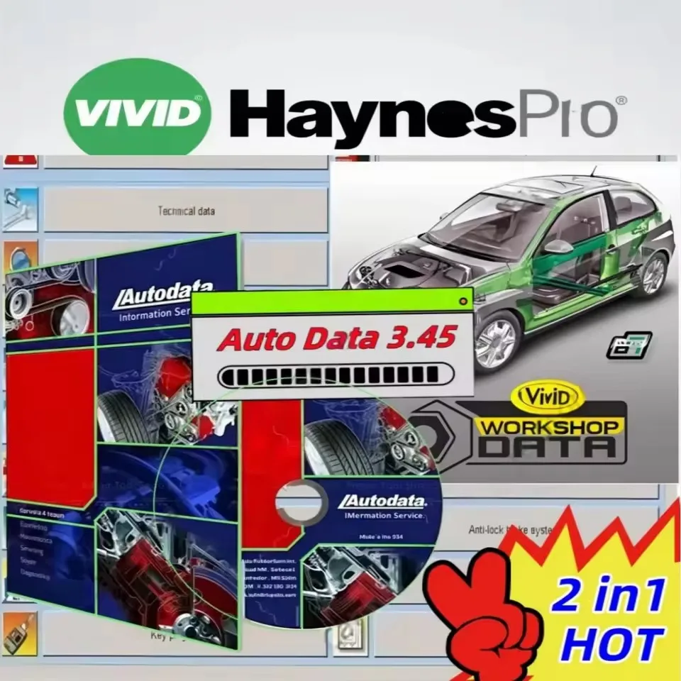 2024 Hot Sale AUTO DATA 3.45 Wiring Diagrams Data Install Video AutoData 3.40 Multi-languages Drive Auto Repair Software