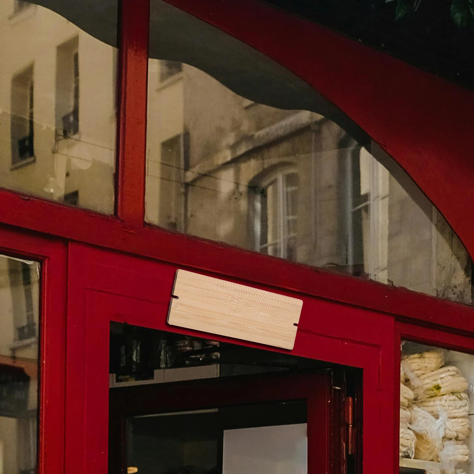 

4 Pcs Bamboo Sign Door Signs Blank The Signboard Bathroom Diy Tag Plate for Wall Office