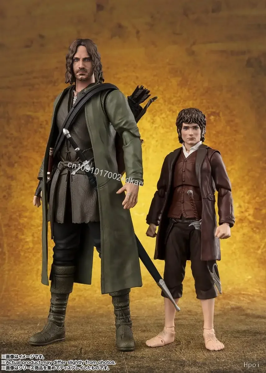 In Stock BANDAI S.H.F The Lord of the Rings Aragorn Frodo Baggins & Gollum Figure Finished Model Kit Anime Full Action Toy Gift - view 2