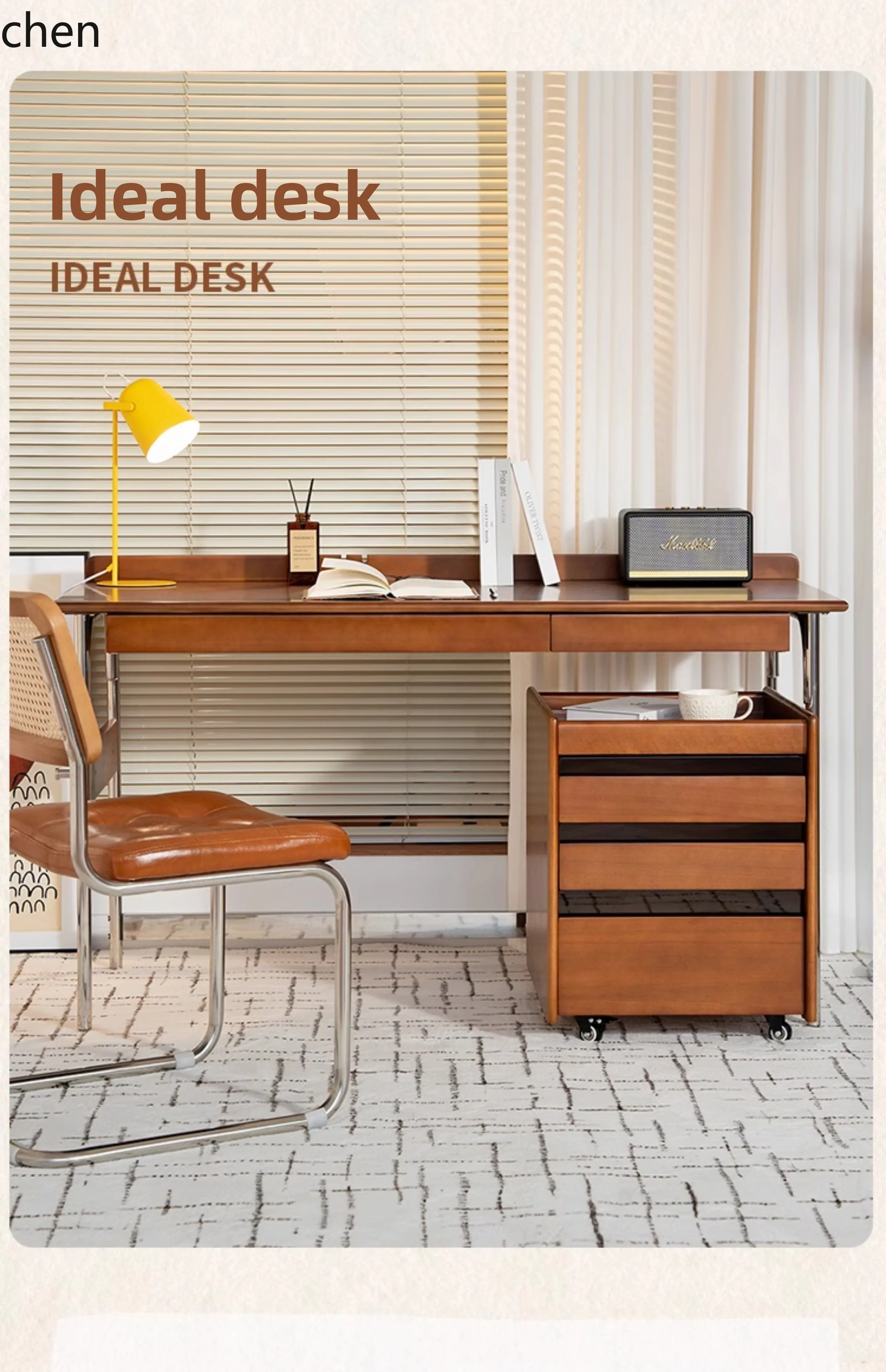 ZML solid wood desk study home small apartment desktop computer desk living room workbench