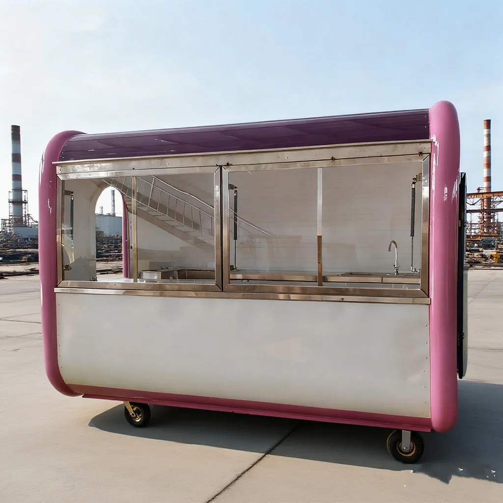 

Индивидуальный прицеп для еды, уличная тележка для барбекю с мороженым, мобильный прицеп для общественного питания, концессионный прицеп для еды с полной кухней