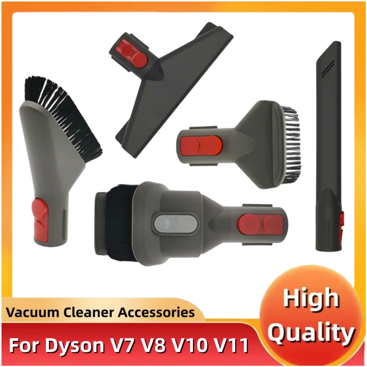 Replacement Brushes Nozzle for Dyson V7 V8 V10 V11 V12 Accessories Tool Kit Vacuum Cleaner Spare Parts Long Nozzle Bristle Brush