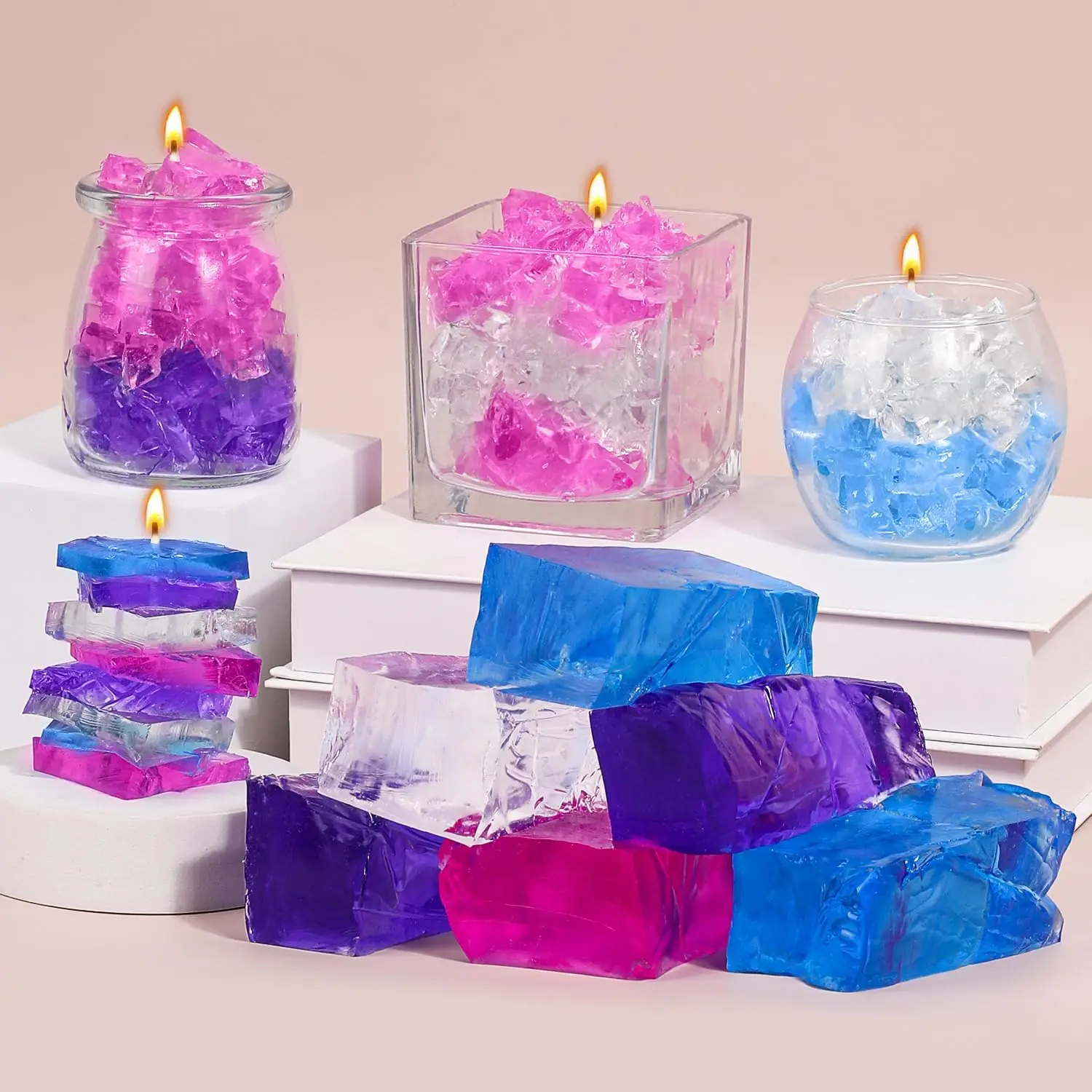 

100 г желейного воска для изготовления свечей — прозрачный гелевый воск с высокой прозрачностью, изготовление свечей и принадлежности для ароматических свечей ручной работы