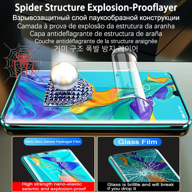 4Pcs HD Hydrogel Film For Huawei P60 P30 P70 P40 P50 Pro P20 Lite Full Cover Screen Protector Mate 60 50 40 30 20 Por Not Glass