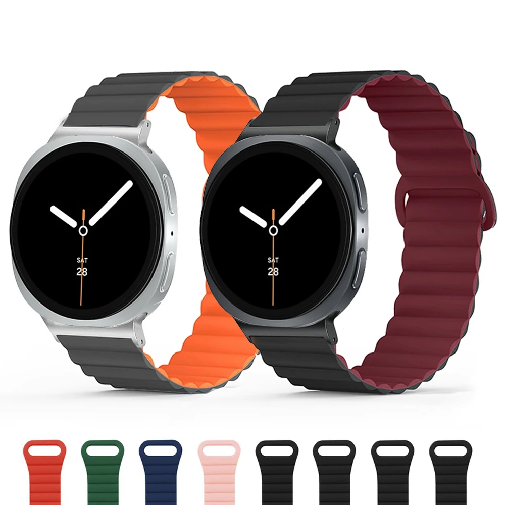 Magnetic Band For Samsung Galaxy watch 8 classic/8 44mm 40mm 46mm Silicone replacement belt bracelet correa Galaxy watch 8 Strap