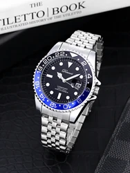 DENVOSI Men's Leisure Business Waterproof Luminous Quartz Watch, with a rotatable dial and date display