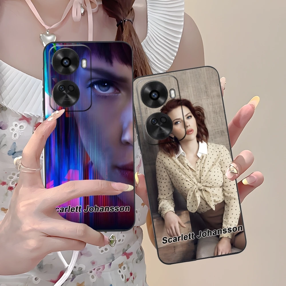 Painting S-Scarlett Mobile Cell Phone Case for Huawei Nova 12 11 10 9 8 7 Pro SE 5G Black Soft Phone Cover Shell