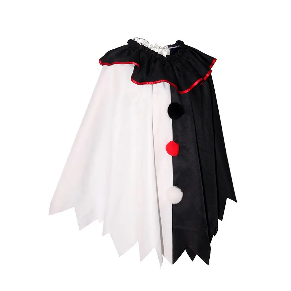 Adult loween Cosplay Clown Costume Bla White Cape Masquerade Par Role-plang Outfit Women's Faion Traditional Chine...
