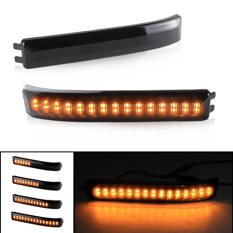 

2PCS Side Mirror LED Turn Signal Light Fowing Amber 12V Rearview Reflector Puddle Lamp For Ford F150 2009-2014 Raptor 2010-2014