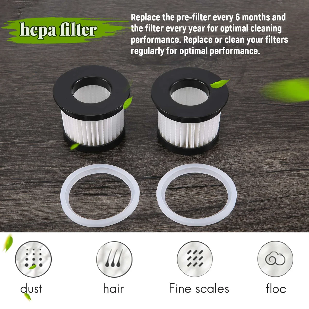 Substituição do filtro para aspirador deerma, peça de reposição, modelo cm300s cm400 cm500 cm800, 2 peças