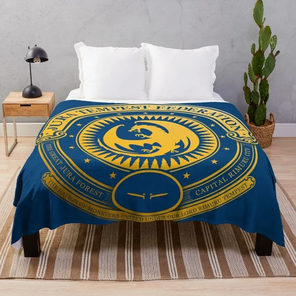 

Jura Tempest Federation Seal Throw Blanket Luxury St Flannel Fabric Summer Beddings Blankets