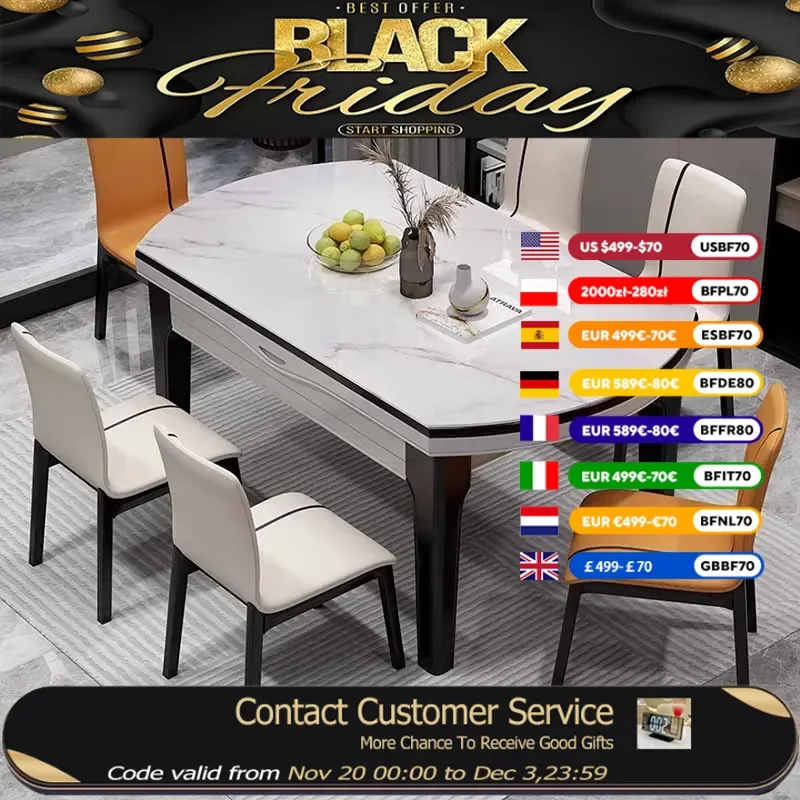 

Большие обеденные столы для ресторана, овальный мраморный дизайн, роскошные выдвижные обеденные столы, мебель для гостиной, салона Mesa De Comedor