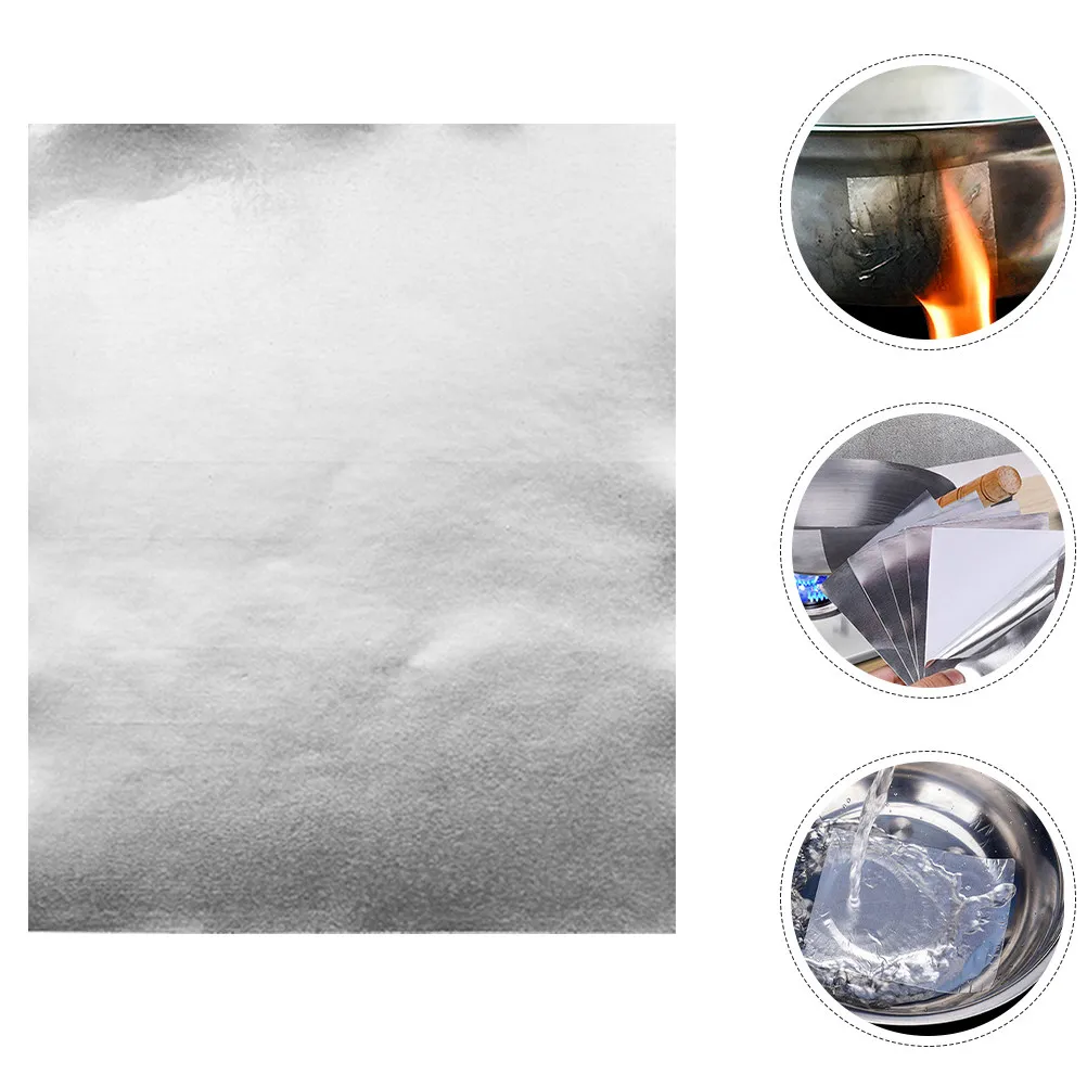 5 Láminas de Parche de Aluminio para Reparación de Ollas y Sartenes con Fugas, Resistente a Altas Temperaturas, Adhesión Plana, Cinta Selladora a Prueba de Aceite, Reparación de Utensilios de Cocina