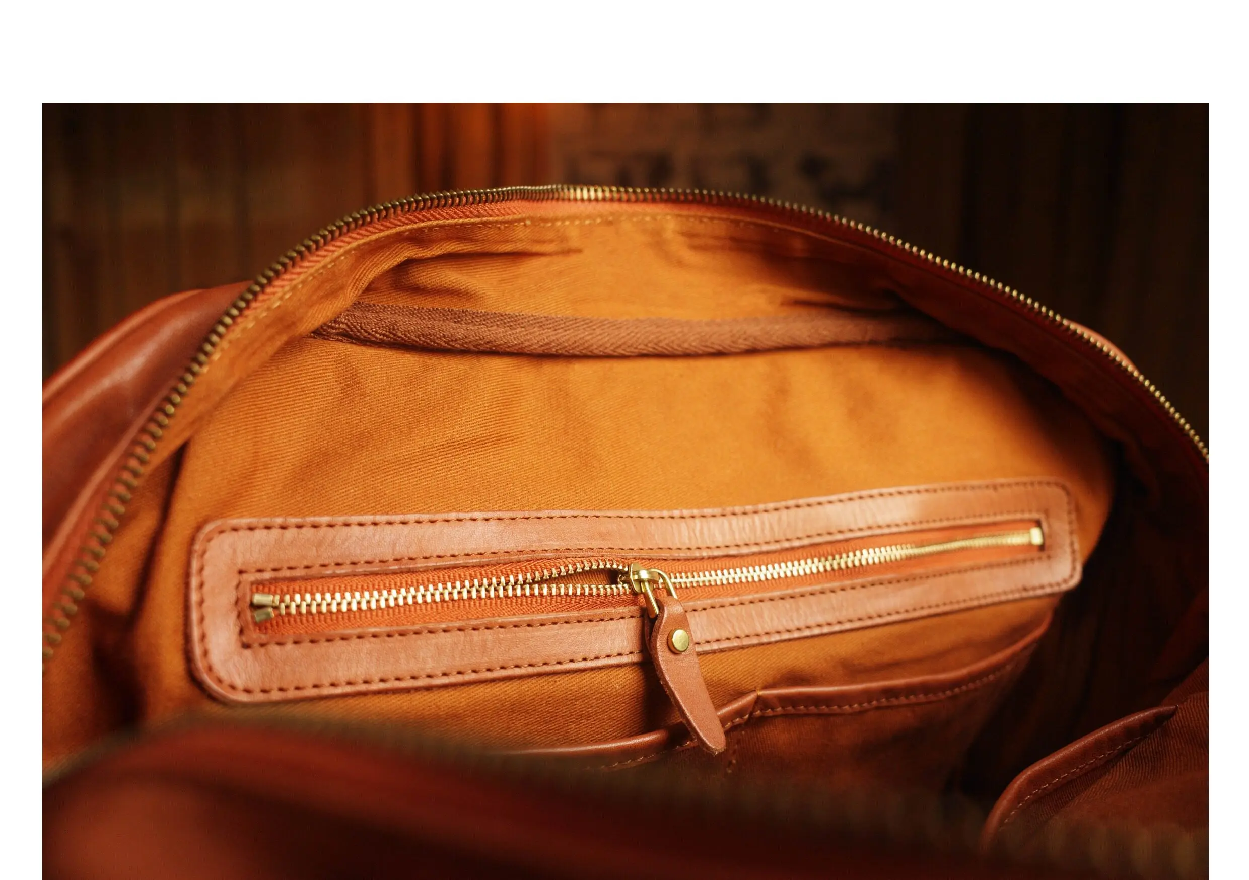 PNDME Business schlichte, pflanzlich gegerbte Rindsleder-Damen-Aktentasche, lässige Reise-Luxus-Handtasche aus echtem Leder für Laptops. – Detail 24