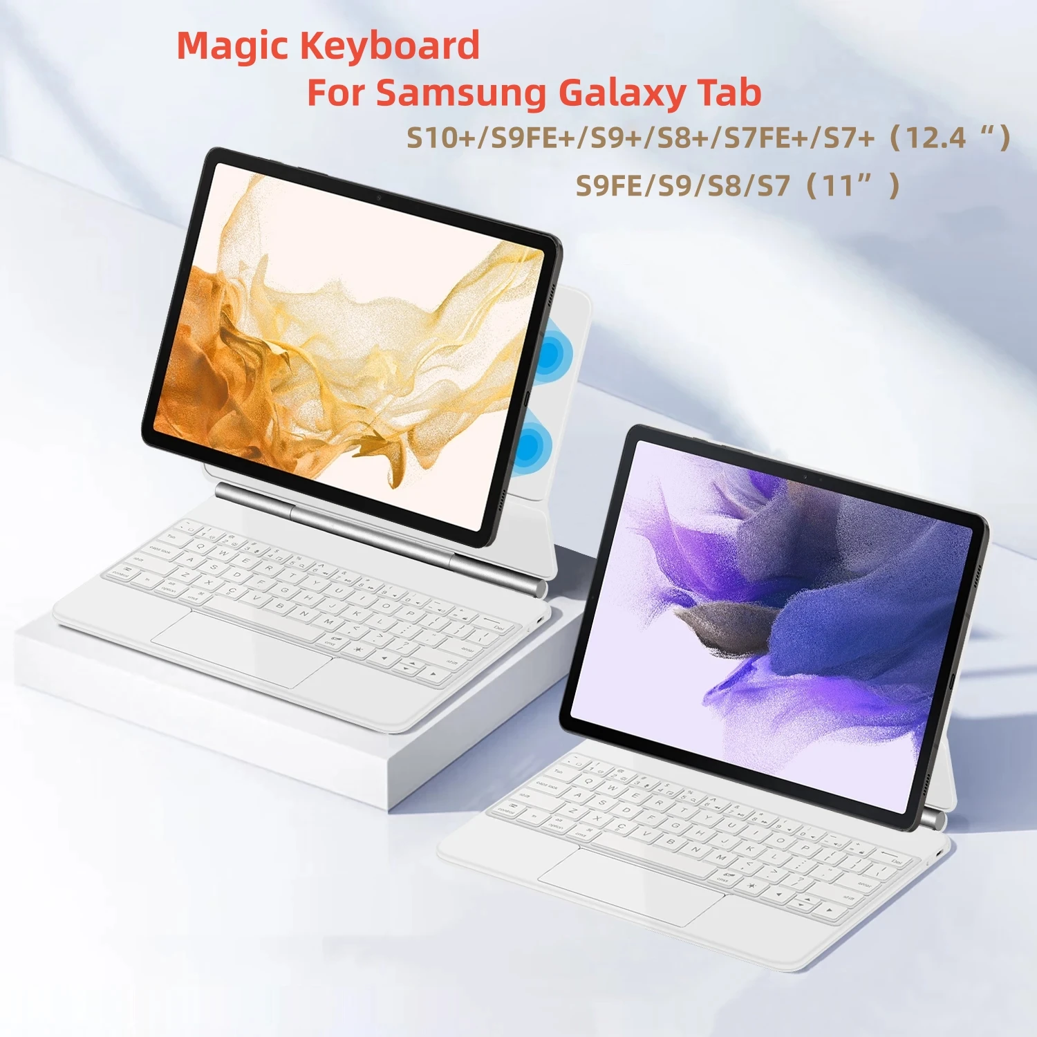 Magic Keyboard Case For Samsung Galaxy Tab S10FE S9 FE lite S8 S7 FE Plus 11