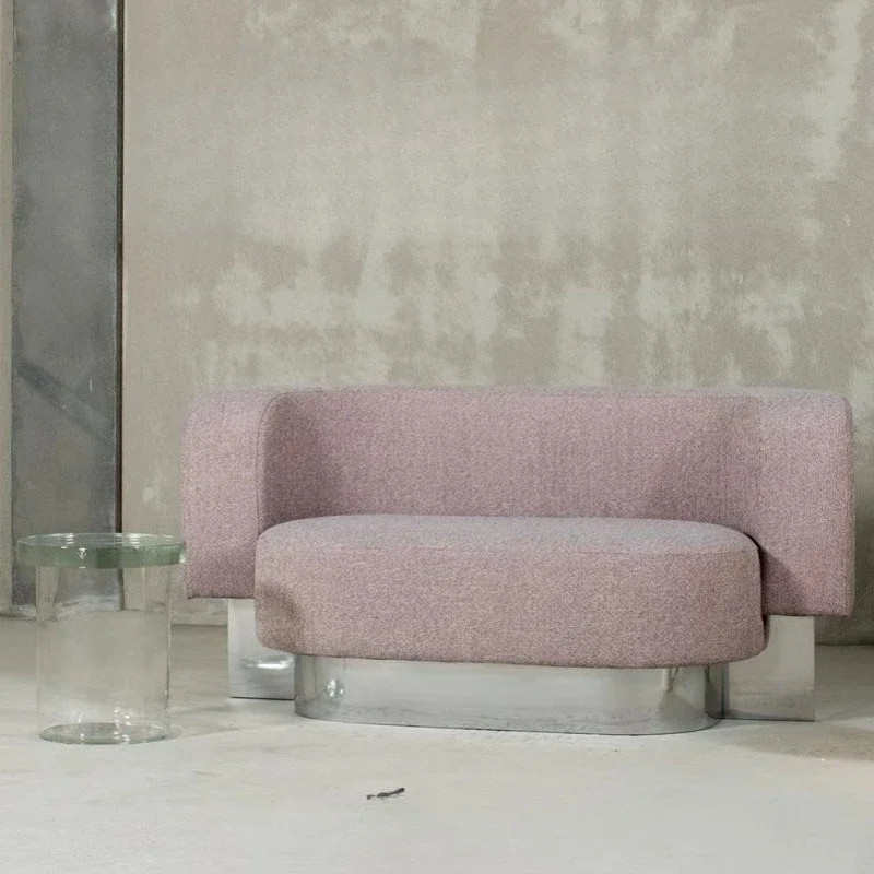 Designer replica single three-person casual sofa chair small apartment fabric geometric sofa