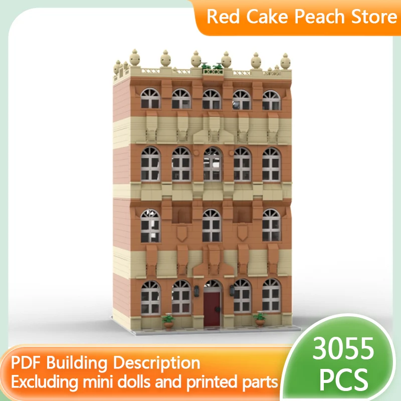 

City Street View Model MOC Building Bricks Office Building Modular Technology Children Holiday Gifts Assemble Toys Suit