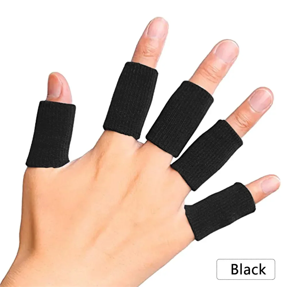 10PCS Finger Protection Arthritis Support Thumb Brace Protector Finger Guard Fitness Sport Basketball Gym Elastic Finger Sleeves