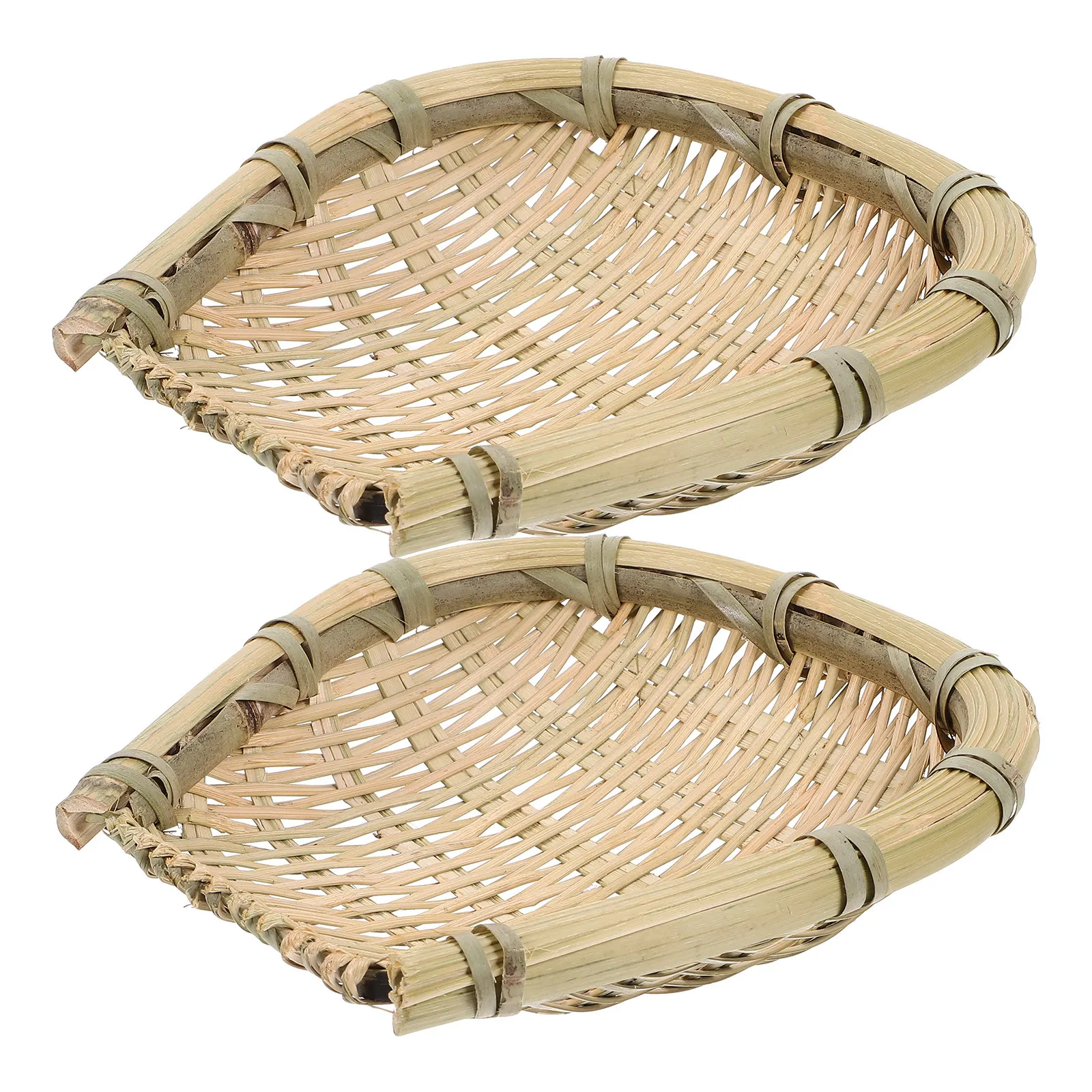2 Piezas Cesta de Drenaje Multiusos de Bambú Sintético para Lavar Verduras, Frutas y Arroz, Organizador de Cocina para Almacenamiento de Frutas
