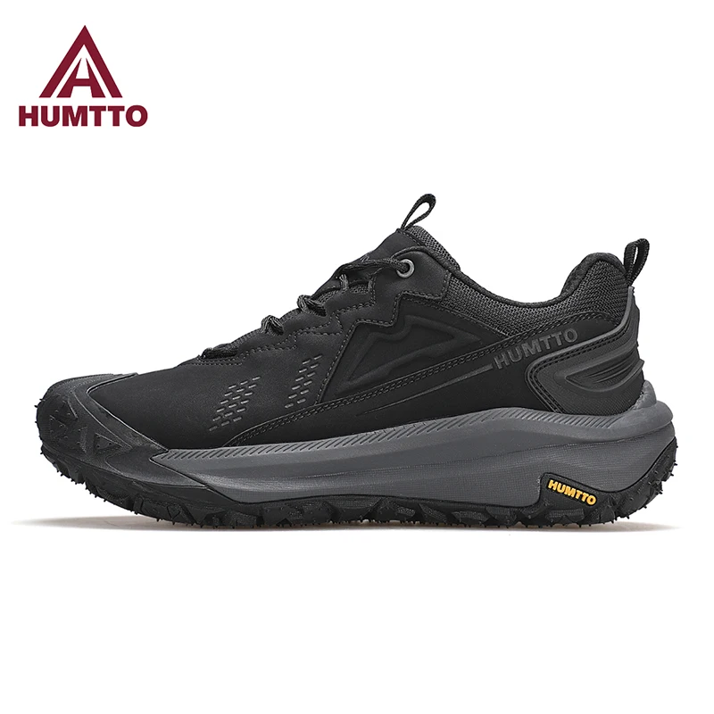 HUMTTO Trekking Boots for Men Non-slip Outdoor Men\'s Sports Shoes Leather Safety Walking Sneakers Man Breathable Hiking Shoes