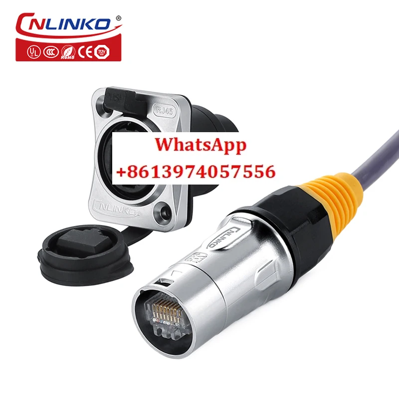 

Авиационная вилка RJ45, кабель Ethernet, прямая проходная двухпортовая интерфейсная розетка, водонепроницаемый разъем RJ45