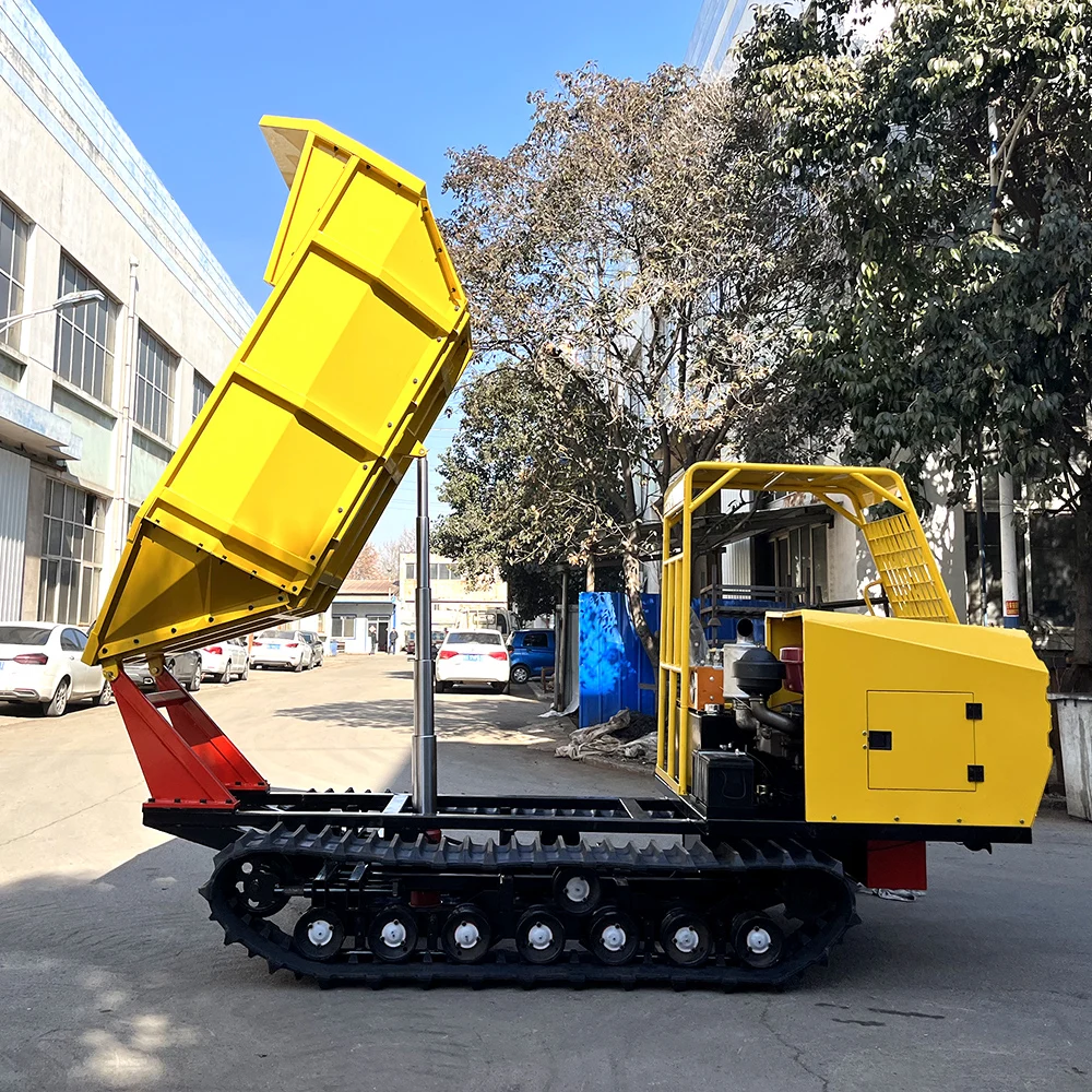 Customized All-terrain Climbing Dumper Crawler Multi Functional Tracked MINI Dumper Hydraulic Self-propelled Crawler Transporter