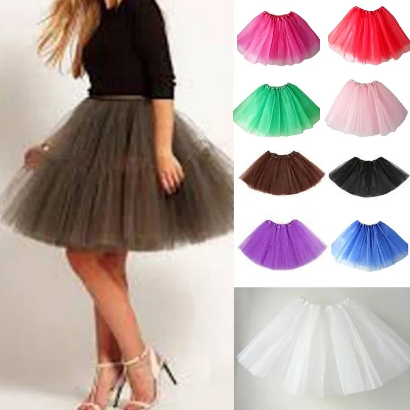 Vrouwen Vintage Tule Rok Korte Tutu Mini Rokken Volwassen Fancy Ballet Dancewear Party Kostuum Baljurk Mini rok Zomer Hot