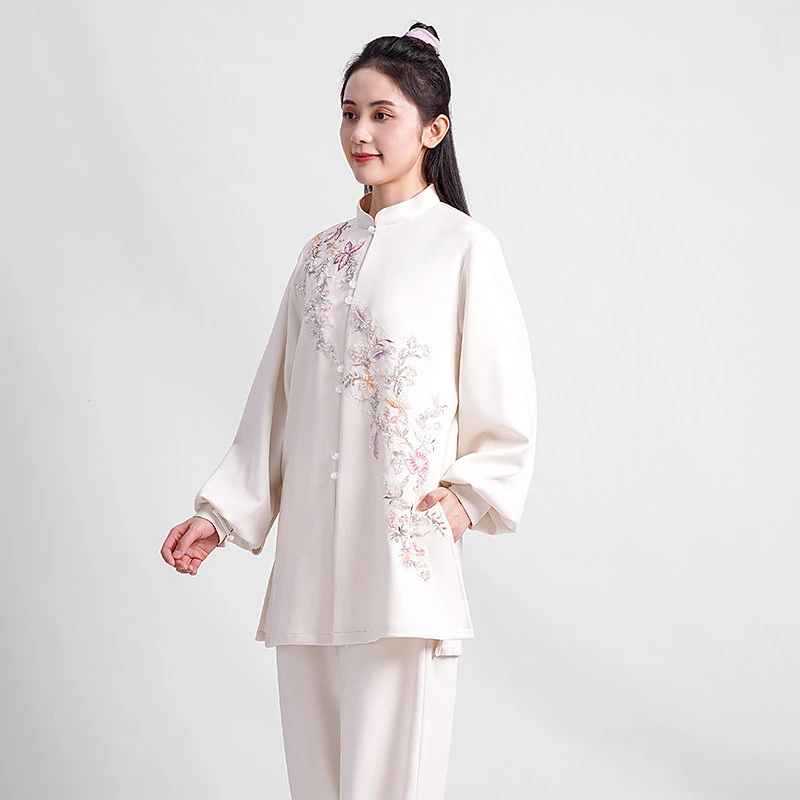 New Style Tencel Cotton Autumn Winter Original Tai Chi Suit Chinese Style Training Martial Arts Performance Team Set Design