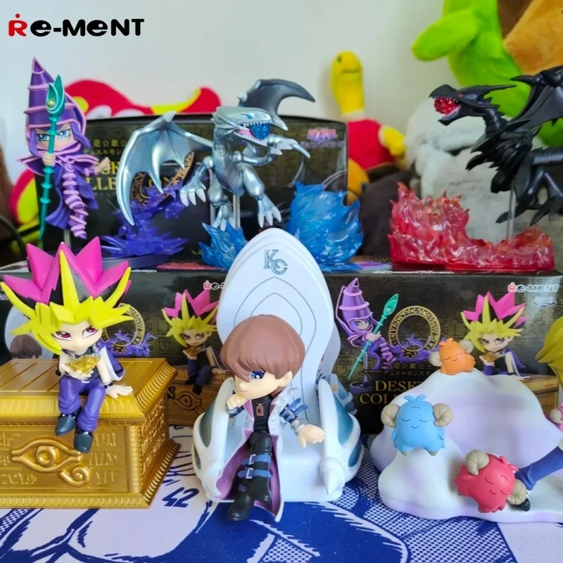 

Re-ment аниме Yu-Gi-Oh миниатюрная сцена слепая коробка настольная коллекция Black Magic Viper зеленоглазый белый дракон модель дисплея игрушки